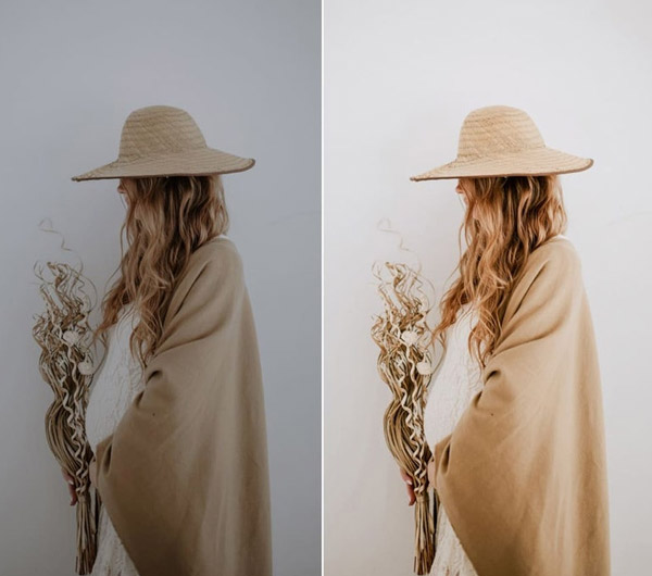 Boho Preset Before After