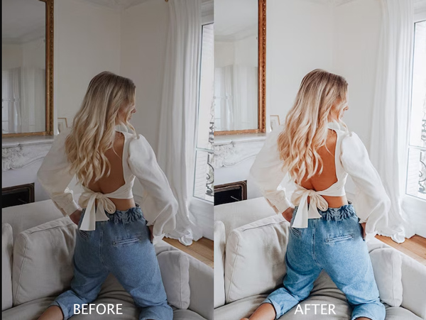Light Airy Preset Before After